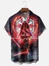 Moisture-wicking Robot Fun Star Art Wars Chest Pocket Casual Shirt