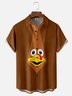 Moisture-wicking Thanksgiving Turkey Chest Pocket Casual Shirt