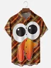 Moisture-wicking Thanksgiving Turkey Chest Pocket Casual Shirt