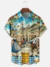 Tall Size Moisture-wicking Oktoberfest Beer Chest Pocket Casual Shirt