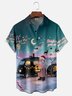 Moisture Wicking Merry Christmas Santa Camper Chest Pocket Hawaiian Shirt