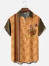 Moisture-wicking Thanksgiving Turkey Chest Pocket Bowling Shirt