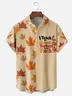 Moisture Wicking Thanksgiving Funny Turkey Chest Pocket Hawaiian Shirt