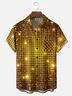 Moisture-wicking Party Shining Annual Meeting New Year Chest Pocket Casual Shirt