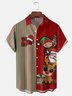 Moisture-wicking Christmas Santa Claus Elf Reindeer HOHOHO Chest Pocket Holiday Shirt