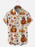 Moisture-Wicking Thanksgiving Turkey Pumpkin Cake Chest Pocket Hawaiian Shirt