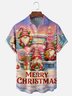 Moisture Wicking Merry Christmas Gnome Chest Pocket Hawaiian Shirt