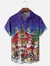 Moisture Wicking Merry Christmas Funny Santa Cow Chest Pocket Hawaiian Shirt