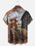 Moisture-wicking Thanksgiving Fall Harvest Scarecrow Chest Pocket Casual Shirt