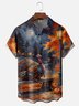 Moisture-wicking Thanksgiving Turkey Autumn Harvest Chest Pocket Casual Shirt