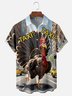 Moisture-wicking Thanksgiving Turkey Funny Chest Pocket Casual Shirt