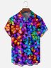 Moisture Wicking Merry Christmas Lantern Santa Chest Pocket Hawaiian Shirt