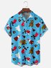 Moisture Wicking Canadian Christmas Flag Beaver Elk Goose Breast Pocket Hawaiian Shirt