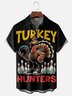 Moisture Wicking Thanksgiving Bowling Turkey Breast Pocket Hawaiian Shirt
