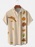 Moisture-wicking Thanksgiving Turkey Fun Pumpkin Chest Pocket Bowling Shirt