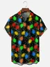 Moisture Wicking Artistic Christmas Merry Christmas Lights Chest Pocket Hawaiian Shirt