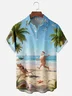 Moisture Wicking Christmas Fun Ugly Santa Claus Chest Pocket Hawaiian Shirt