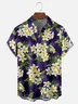 Moisture-wicking Plumeria Floral Chest Pocket Hawaiian Shirt