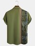 Art Pattern Men's Casual Chest Pocket Short Sleeve Shirt